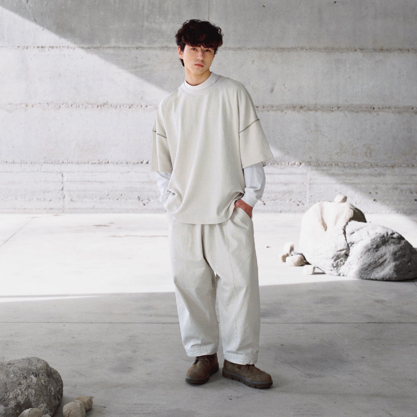 cosmos pants in light green