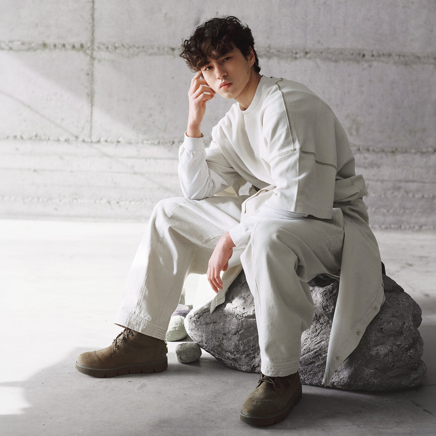 cosmos pants in light green