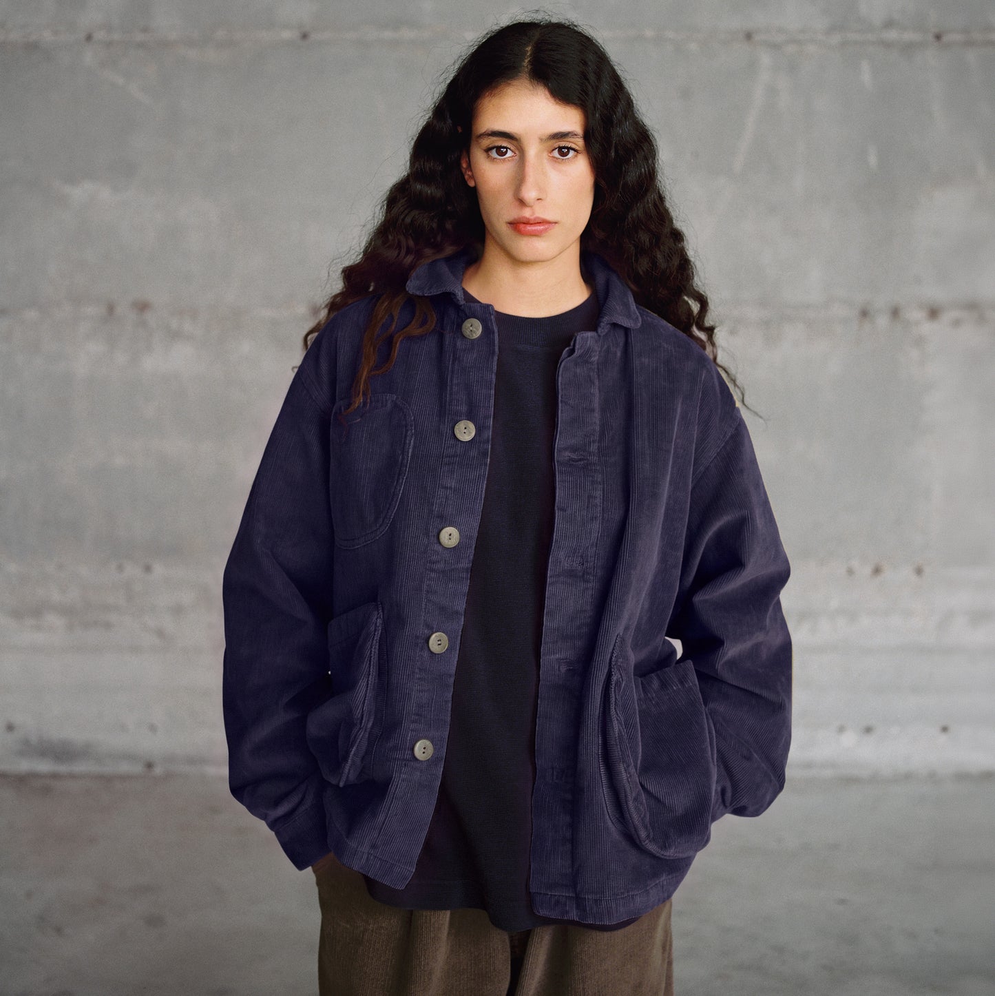 pebble jacket in dark blue