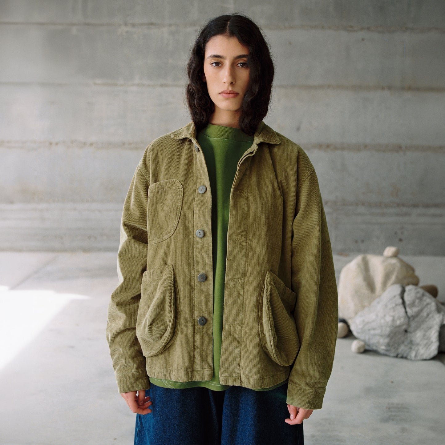 pebble jacket in moss